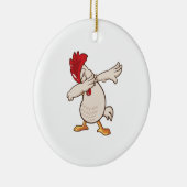 Chicken Dabbing Bauer Dab Tanz Keramik Ornament (Rechts)