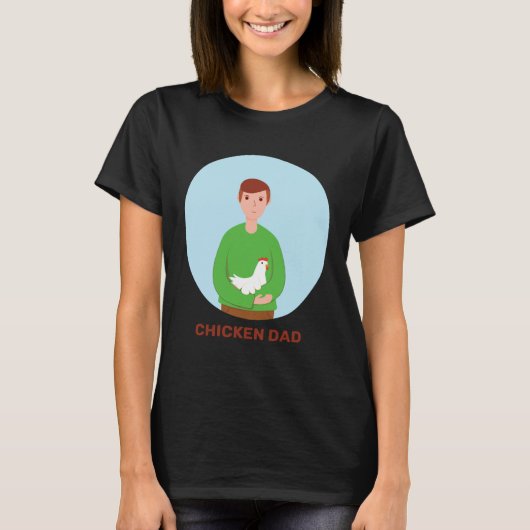 Chicken Dad Hen Red Junglefowl Fowl Bird Farmer Fa T-Shirt (Vorderseite)