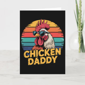 Chicken Dad Retro Farm Animal Lover  Karte