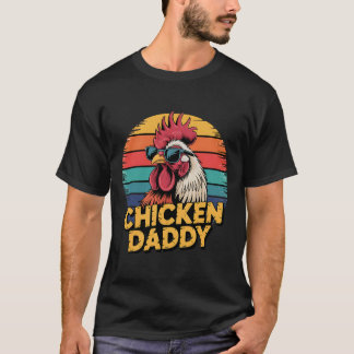 Chicken Dad Retro Farm Animal Lover  T-Shirt