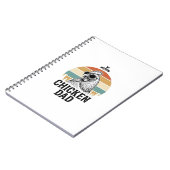 Chicken Dad Vintage Sunset Funny Chicken Lover Shi Notizblock (Linke Seite)