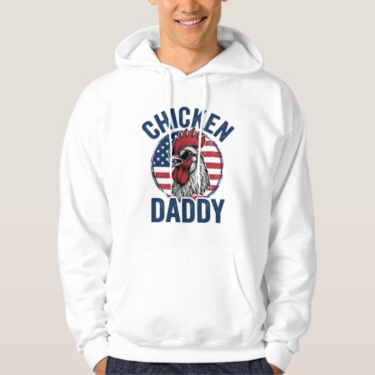 Chicken Daddy Rooster Vintage Patriotic Shirt Desi (Vorderseite)