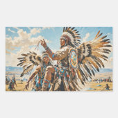 CHICKEN DANCE 2 RECHTECKIGER AUFKLEBER (Vorderseite)