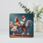 Chicken Dance Gala Karte (Stehend Vorderseite)