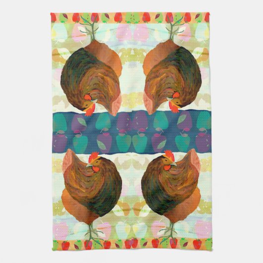 Chicken Dance Kitchen Teetuch Geschirrtuch (Vertikal)