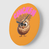 Chicken Dance Wall Clock Große Wanduhr (Winkel)