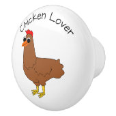 Chicken Design Personalised Keramikknauf (Rechts)