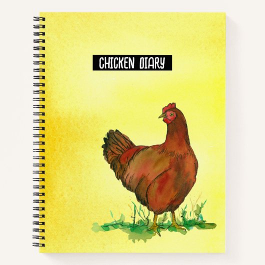 Chicken Diary Rhode Island Red Hen Business Notizblock (Vorderseite)