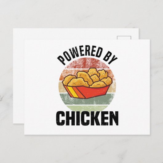 Chicken Diet Frühstück Chicken Nuggets Fan Postkarte (Vorne/Hinten)