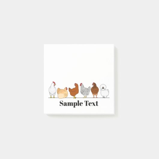 chicken doodle post it post-it klebezettel (Vorderseite)