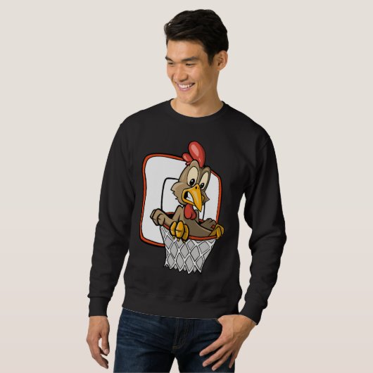 Chicken Dunking Basketball Sweatshirt (Vorne ganz)