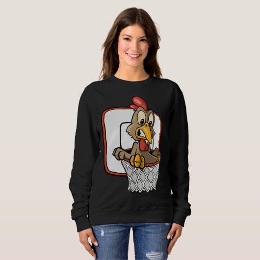 Chicken Dunking Basketball Sweatshirt (Vorne ganz)