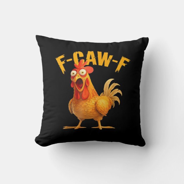 Chicken F-Caw-F Classic Cool Unique Kissen (Vorderseite)