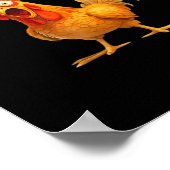 Chicken F-Caw-F Classic Cool Unique Poster (Ecke)