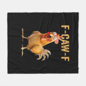 Chicken F-Caw-F Funny Trendy Fleecedecke (Vorderseite (Horizontal))