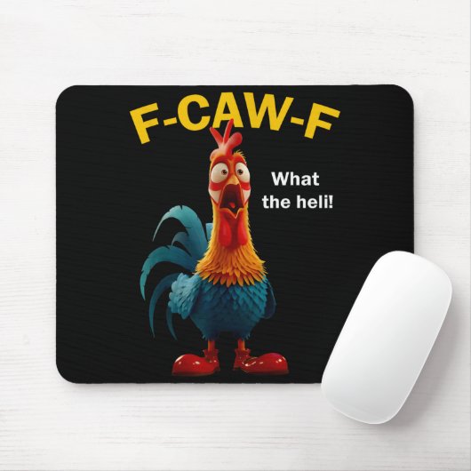 Chicken F-caw-f What The Heli F-caw-f Mousepad (Mit Mouse)