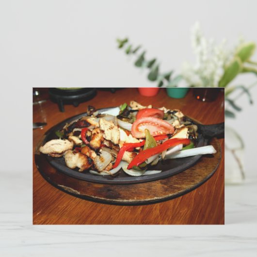 Chicken Fajitas Einladung (Stehend Vorderseite)
