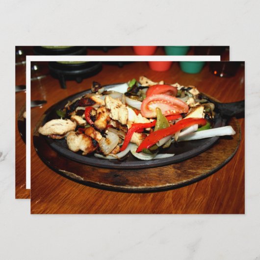 Chicken Fajitas Einladung (Vorne/Hinten)