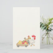 Chicken Family Stationery  Briefpapier (Stehend Vorderseite)