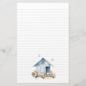 Chicken Farm Egg Seller Lined Stationery Briefpapier (Rückseite)