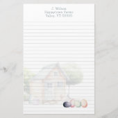 Chicken Farm Egg Seller Lined Stationery Briefpapier (Vorderseite)