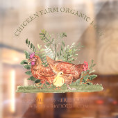 Chicken Farm Fresh Eggs small Fensteraufkleber (Blatt 2)