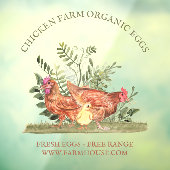 Chicken Farm Fresh Eggs small Fensteraufkleber (Blatt 3)