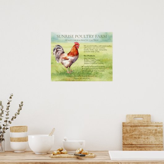 Chicken Farm  Poster (Küche)