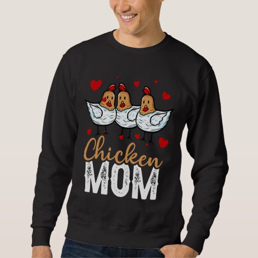 Chicken Farmer Woman Rooster Sweatshirt (Vorderseite)