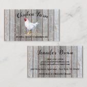 Chicken Farmhouse Rustic Egg Visitenkarte (Vorne/Hinten)