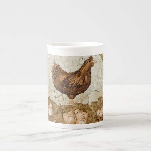 Chicken Farmyard Bone China Mug Porzellantasse (Vorderseite)