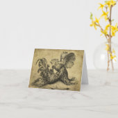 Chicken Fight- Prim Lil Note Cards Karte (Gelbe Blume)