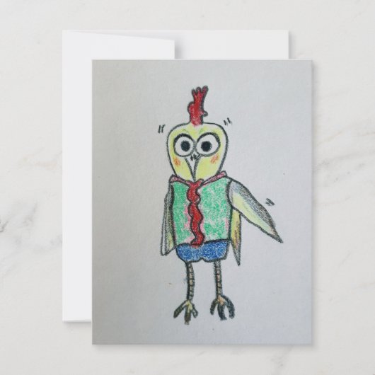 Chicken Flat Danke Karte (Vorderseite)