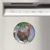 Chicken Floral Magnet (In Situ (Geschirrspüler))