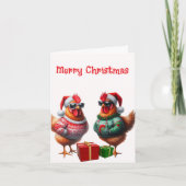 Chicken Friend Christmas Karte (Vorderseite)
