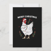 Chicken Frohe Weihnachten Funny Weihnachtsmannmütz Einladung (Vorderseite)