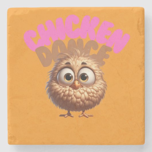 Chicken Fun Stone Untersetzer (Vorderseite)