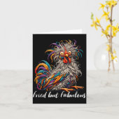 Chicken Funny Fried But Fabulous Graphic Women Chi Karte (Gelbe Blume)