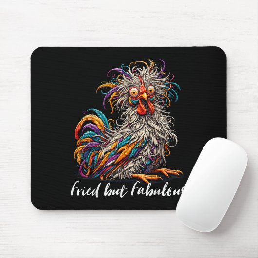 Chicken Funny Fried But Fabulous Graphic Women Chi Mousepad (Mit Mouse)
