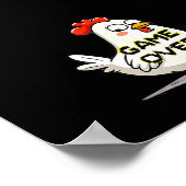 Chicken Game Do Not Look At The Chicken Funny Chic Poster (Ecke)