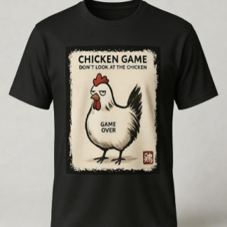 Chicken Game – Don’t Look at the Chicken Funny T-Shirt