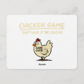 Chicken Game Don't Look At The Chicken Funny Chick Einladung (Rückseite)