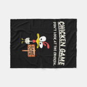 Chicken Game Don't Look At The Chicken Funny Chick Fleecedecke (Vorderseite (Horizontal))