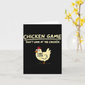 Chicken Game Don't Look At The Chicken Funny Chick Karte (Gelbe Blume)