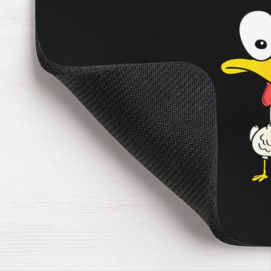 Chicken Game Don't Look At The Chicken Funny Chick Mousepad (Ecke)