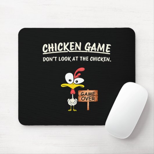 Chicken Game Don't Look At The Chicken Funny Chick Mousepad (Mit Mouse)