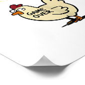Chicken Game Don't Look At The Chicken Funny Chick Poster (Ecke)