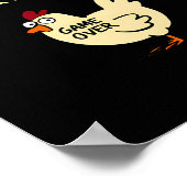 Chicken Game Dont Look At The Chicken Funny Chick Poster (Ecke)