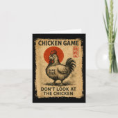Chicken Game Funny Japanese Boys Girls Womens Mens Karte (Vorderseite)