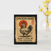 Chicken Game Funny Japanese Boys Girls Womens Mens Karte (Gelbe Blume)